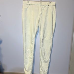 Eggshell June & Daisy corduroy leggings (size M).